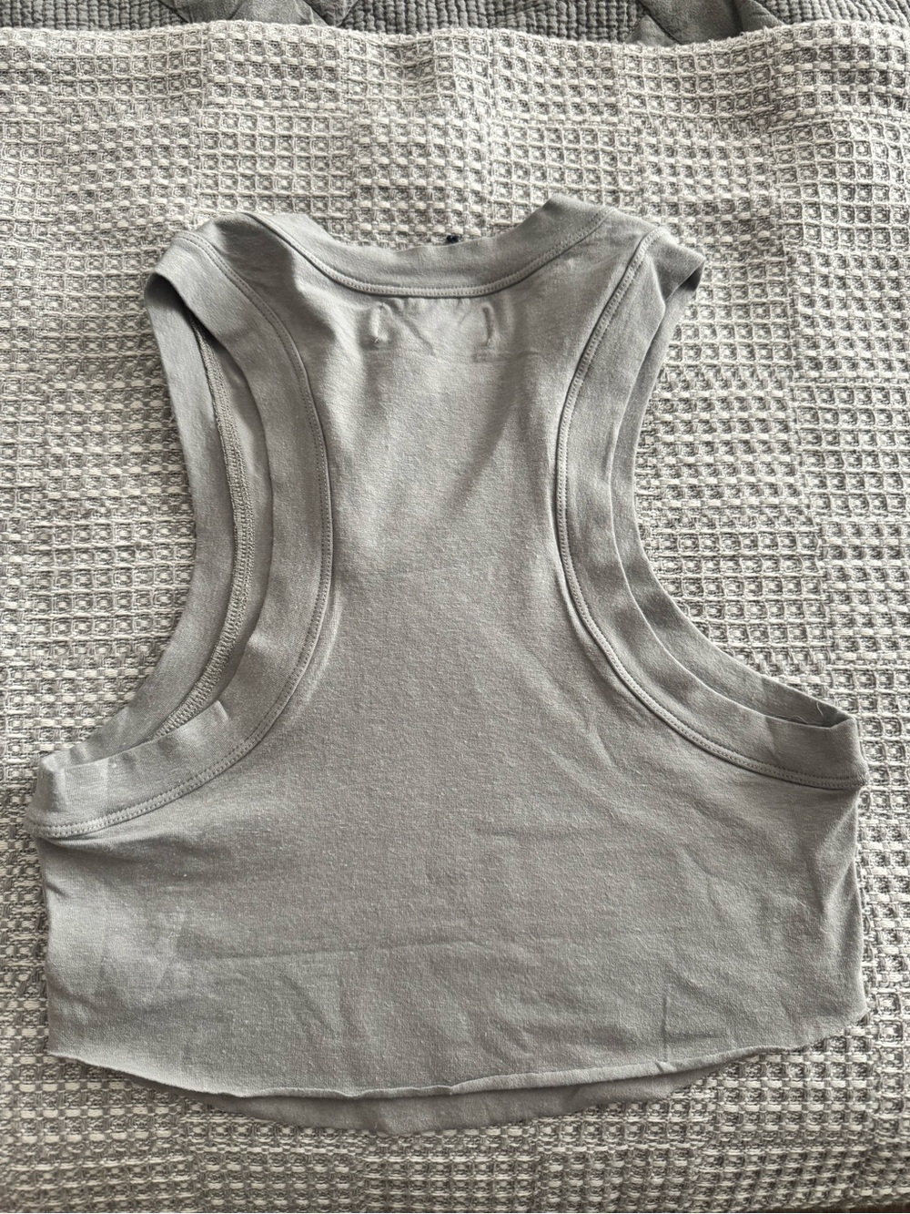 Grey Ribbed Tank Top - Picture 2 of 4